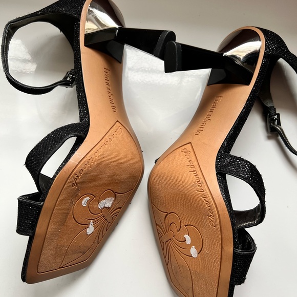 Franco Sarto Womens Rania Ankle Strap Leather Sandal SPARKLY - Picture 5 of 8